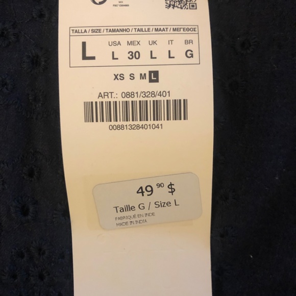 ZARA trf collection navy blue embroidered dress style romper - Picture 4 of 5